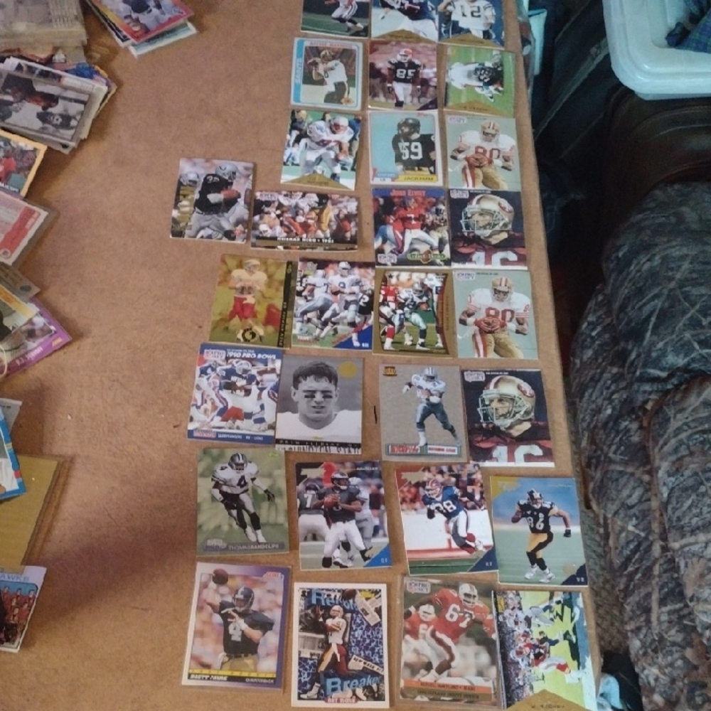 Assorted Football Trading Cards Collection
